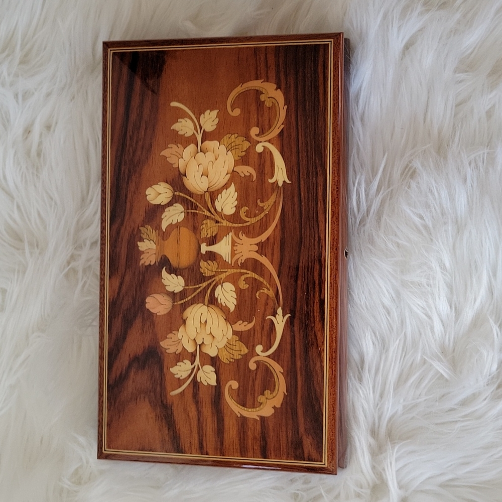 Vintage REUGE Turkish March Swiss Musical Movement Wooden Box